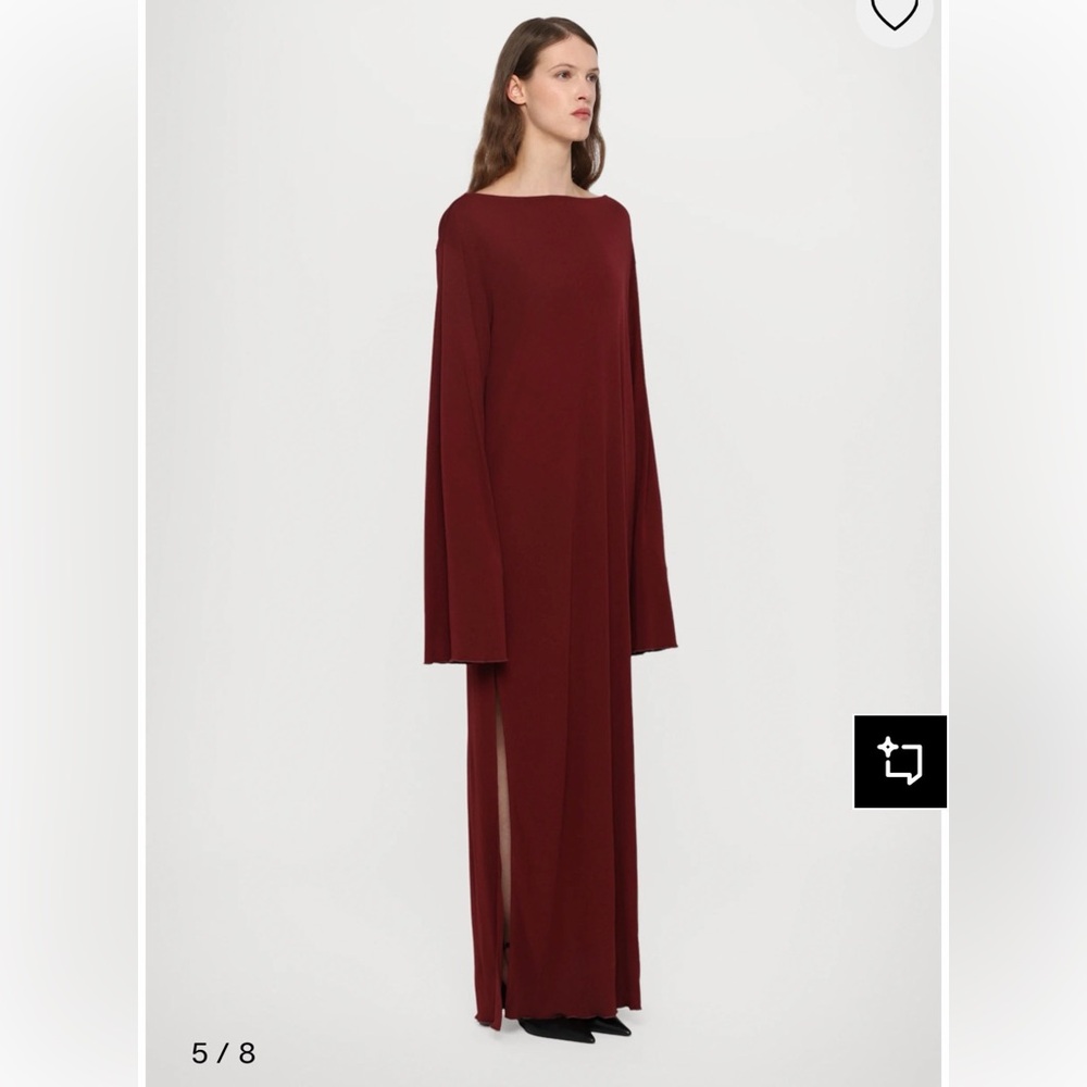 Rodebjer Laura maxi dress Women's Long Sleeve Maxi Dress in Deep Burgundy NWT